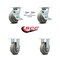 Service Caster 5 Inch Thermoplastic Rubber Caster Set with 2 Brakes/Swivel Lock 2 Rigid SCC SCC-30CS520-TPRRF-TLB-BSL-2-R-2 - alternate 2